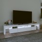 vidaXL Mobile Porta TV con Luci LED Bianco 230x36,5x40 cm vidaXL Mobile Porta TV con Luci LED Bianco 230x36,5x40 cm