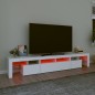 vidaXL Mobile Porta TV con Luci LED Bianco 230x36,5x40 cm vidaXL Mobile Porta TV con Luci LED Bianco 230x36,5x40 cm