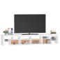 vidaXL Mobile Porta TV con Luci LED Bianco 230x36,5x40 cm vidaXL Mobile Porta TV con Luci LED Bianco 230x36,5x40 cm