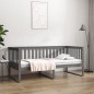 vidaXL Dormeuse Grigia 90x190 cm in Legno Massello di Pino vidaXL Dormeuse Grigia 90x190 cm in Legno Massello di Pino