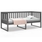 vidaXL Dormeuse Grigia 90x190 cm in Legno Massello di Pino vidaXL Dormeuse Grigia 90x190 cm in Legno Massello di Pino