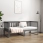 vidaXL Dormeuse Grigia 90x190 cm in Legno Massello di Pino vidaXL Dormeuse Grigia 90x190 cm in Legno Massello di Pino