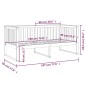 vidaXL Dormeuse Grigia 90x190 cm in Legno Massello di Pino vidaXL Dormeuse Grigia 90x190 cm in Legno Massello di Pino