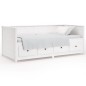 vidaXL Dormeuse Bianca 90x190 cm in Legno Massello di Pino