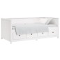 vidaXL Dormeuse Bianca 90x190 cm in Legno Massello di Pino