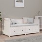 vidaXL Dormeuse Bianca 90x190 cm in Legno Massello di Pino