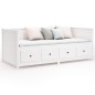 vidaXL Dormeuse Bianca 90x190 cm in Legno Massello di Pino