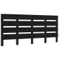 vidaXL Testiera per Letto Nera 135x3x80 cm in Legno Massello di Pino