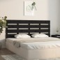 vidaXL Testiera per Letto Nera 135x3x80 cm in Legno Massello di Pino