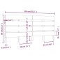 vidaXL Testiera per Letto Nera 135x3x80 cm in Legno Massello di Pino