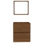 vidaXL Mobile da Bagno con Specchio Rovere Marrone Legno Multistrato vidaXL Mobile da Bagno con Specchio Rovere Marrone Legno Multistrato