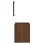 vidaXL Mobile da Bagno con Specchio Rovere Marrone Legno Multistrato vidaXL Mobile da Bagno con Specchio Rovere Marrone Legno Multistrato
