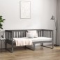vidaXL Dormeuse Grigia 100x200 cm in Legno Massello di Pino vidaXL Dormeuse Grigia 100x200 cm in Legno Massello di Pino