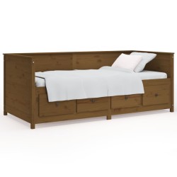 vidaXL Dormeuse Marrone Miele 75x190 cm in Legno Massello di Pino
