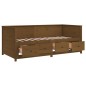 vidaXL Dormeuse Marrone Miele 75x190 cm in Legno Massello di Pino vidaXL Dormeuse Marrone Miele 75x190 cm in Legno Massello di Pino