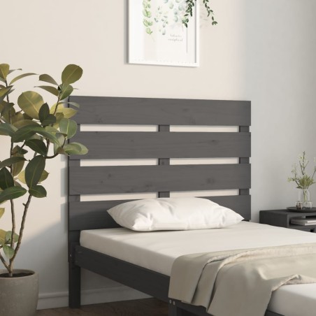 vidaXL Testiera per Letto Grigia 75x3x80 cm in Legno Massello di Pino