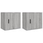 Comodini a Muro 2 pz Grigio Sonoma 50x30x47 cm Comodini a Muro 2 pz Grigio Sonoma 50x30x47 cm