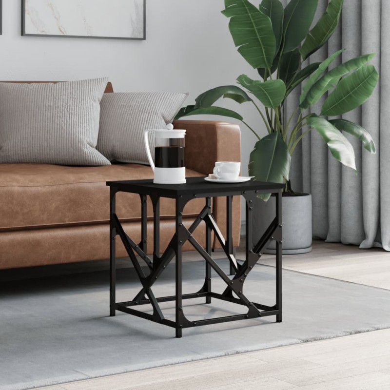 vidaXL Tavolino da Salotto Nero 45x45x47,5 cm in Legno Multistrato