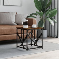vidaXL Tavolino da Salotto Rovere Fumo 45x45x47,5 cm Legno Multistrato