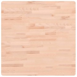 vidaXL Piano per Tavolo 70x70x4 cm Quadrato Legno Massello di Faggio