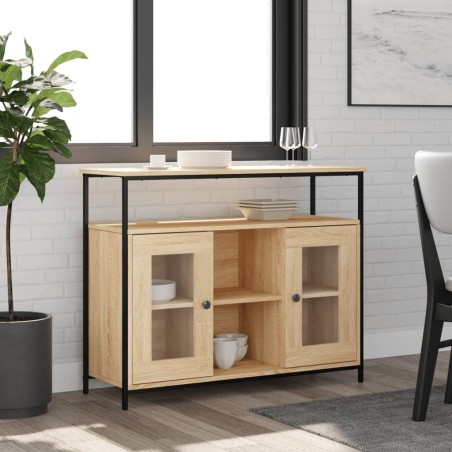 vidaXL Credenza Rovere Sonoma 100x35x80 cm in Legno Multistrato