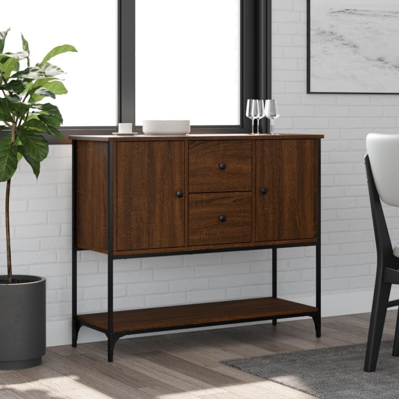 vidaXL Credenza Rovere Marrone 100x36x85 cm in Legno Multistrato vidaXL Credenza Rovere Marrone 100x36x85 cm in Legno Multistrato