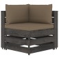 vidaXL Set Divani da Giardino con Cuscini 6 pz Legno Impregnato Grigio vidaXL Set Divani da Giardino con Cuscini 6 pz Legno Impregnato Grigio