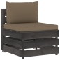 vidaXL Set Divani da Giardino con Cuscini 6 pz Legno Impregnato Grigio vidaXL Set Divani da Giardino con Cuscini 6 pz Legno Impregnato Grigio