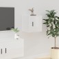 Mobili Porta TV a Parete 2 pz Bianco Lucido 40x34,5x40 cm Mobili Porta TV a Parete 2 pz Bianco Lucido 40x34,5x40 cm