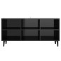 vidaXL Mobile TV con Gambe in Metallo Nero Lucido 103,5x30x50 cm vidaXL Mobile TV con Gambe in Metallo Nero Lucido 103,5x30x50 cm