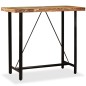 vidaXL Set da Bar 5 pz in Legno Massello di Recupero e Vera Pelle vidaXL Set da Bar 5 pz in Legno Massello di Recupero e Vera Pelle