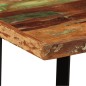 vidaXL Set da Bar 5 pz in Legno Massello di Recupero e Vera Pelle vidaXL Set da Bar 5 pz in Legno Massello di Recupero e Vera Pelle