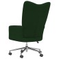 vidaXL Poltrona Relax Verde Scuro in Velluto