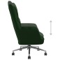 vidaXL Poltrona Relax Verde Scuro in Velluto