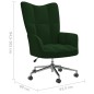vidaXL Poltrona Relax Verde Scuro in Velluto