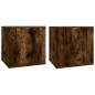 Mobili Porta TV a Parete 2 pz Rovere Fumo 40x34,5x40 cm Mobili Porta TV a Parete 2 pz Rovere Fumo 40x34,5x40 cm