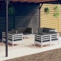 vidaXL Set Divani da Giardino 8 pz e Cuscini Antracite Legno di Pino vidaXL Set Divani da Giardino 8 pz e Cuscini Antracite Legno di Pino