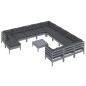 vidaXL Set Divani da Giardino 13 pz con Cuscini Grigi Massello di Pino vidaXL Set Divani da Giardino 13 pz con Cuscini Grigi Massello di Pino