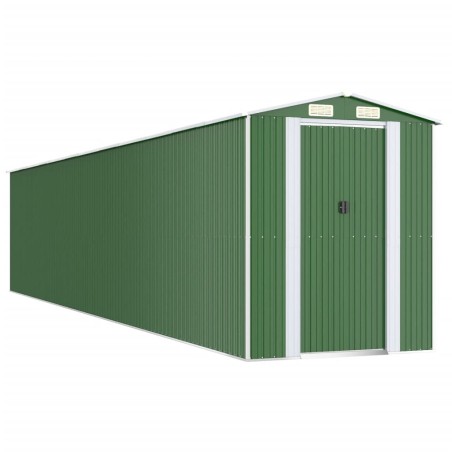 vidaXL Capanno da Giardino Verde 192x1021x223 cm Acciaio Zincato