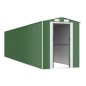 vidaXL Capanno da Giardino Verde 192x855x223 cm Acciaio Zincato
