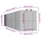 vidaXL Capanno da Giardino Verde 192x855x223 cm Acciaio Zincato