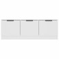 Mobile Porta TV Bianco 102x35x36,5 cm in Legno Multistrato