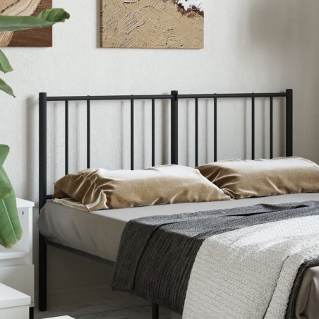 vidaXL Testiera in Metallo Nero 150 cm