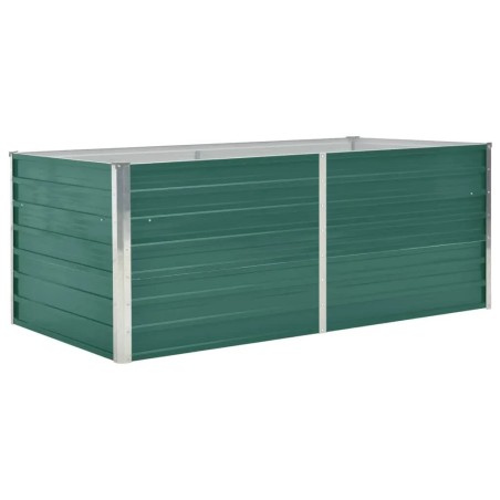 vidaXL Letto di Coltura Rialzato 160x80x45 cm in Acciaio Zincato Verde