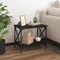 Tavolino Nero 55x38x45 cm in Legno Multistrato Tavolino Nero 55x38x45 cm in Legno Multistrato