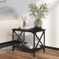 Tavolino Nero 55x38x45 cm in Legno Multistrato Tavolino Nero 55x38x45 cm in Legno Multistrato