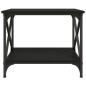 Tavolino Nero 55x38x45 cm in Legno Multistrato Tavolino Nero 55x38x45 cm in Legno Multistrato