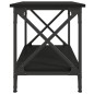 Tavolino Nero 55x38x45 cm in Legno Multistrato Tavolino Nero 55x38x45 cm in Legno Multistrato