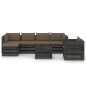 vidaXL Set Divani da Giardino con Cuscini 7 pz Legno Impregnato Grigio