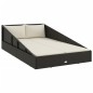 vidaXL Lettino da Giardino Nero 110x200 cm in Polyrattan vidaXL Lettino da Giardino Nero 110x200 cm in Polyrattan